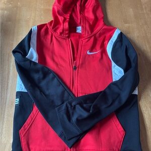 Nike Kids Red and Black Hoodie Jacket